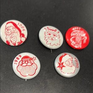 Vintage Santa Claus Button Set